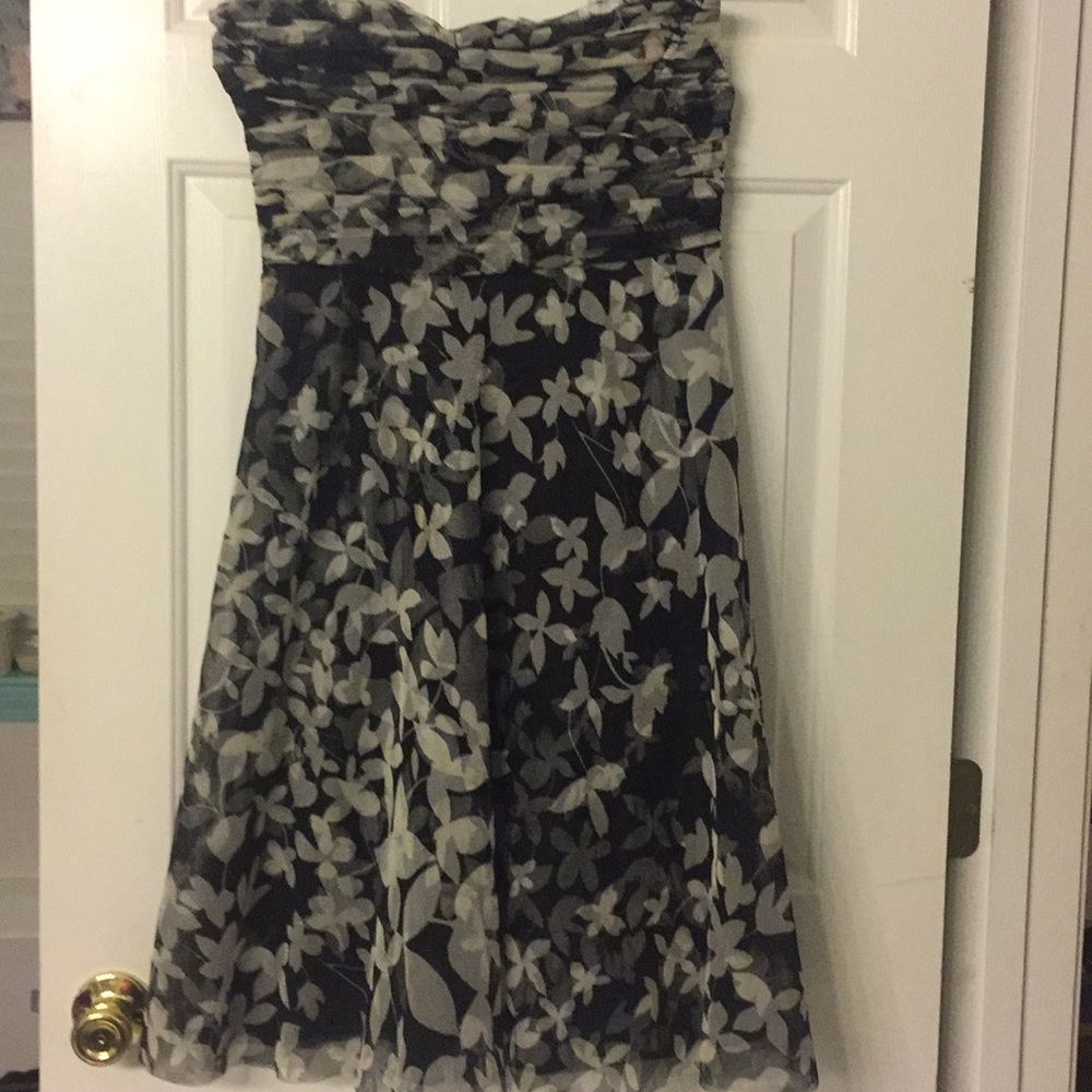BCBG  Black and White Cocktail Dress